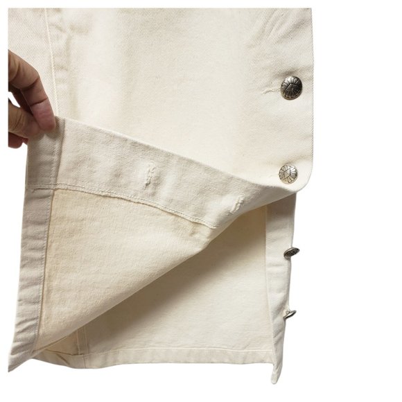 90s Circle T by Marilyn Lenox Western wear off-white denim pencil skirt